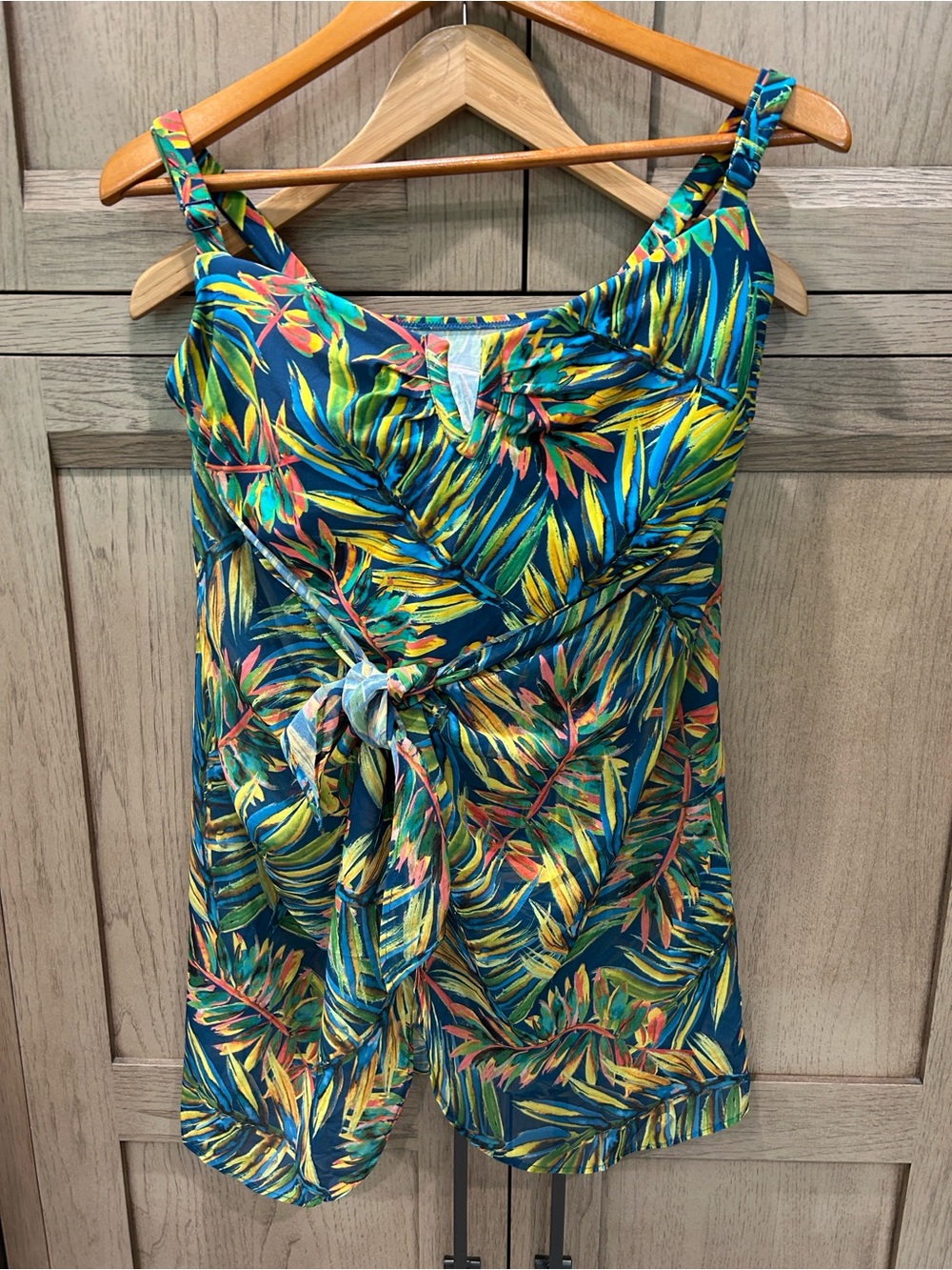 Soma 3pcTankini Set Tropical Swimsuit in Teal, Yellow & Pink